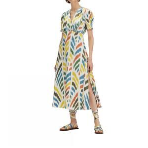 NEW PUNICANA princess dress in multi leaf motif